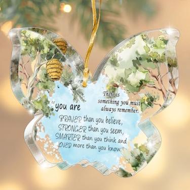 Imagem de Enfeites de Natal do Ursinho Pooh fofo para mulheres, citações inspiradoras, decoração para filho, filha, amigos, pai, mãe, irmã, irmão, aniversário