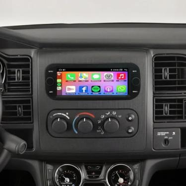 Imagem de Bobuluo Rádio de carro Android 13 para Dodge Dakota 2001-2004 sem fio Carplay e Android Auto, tela sensível ao toque IPS de 6,86 polegadas para Dodge Dakota Car Stereo BT FM in Dash GPS WiFi Câmera de