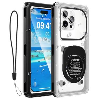 Imagem de [Até 7 polegadas] Capa de telefone à prova d'água, bolsa de telefone IPX8 à prova d'água para iPhone 17 Pro Max/17 Pro/17/16/15/14/13, Samsung Galaxy S25/S24/S23 Ultra, Google/Moto - preta