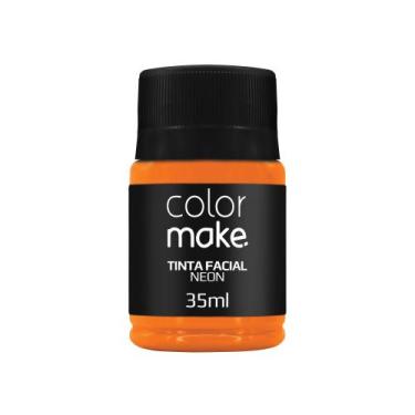 Imagem de Kit 6 Tintas Líquida Flúor neon Colormake 35ml - Colormakr, Laranja Ne