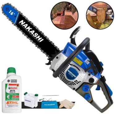 Imagem de Motor Serra À Gasolina Nakashi NCS-400 Motor 2T 40cc Sabre 16' Corrent