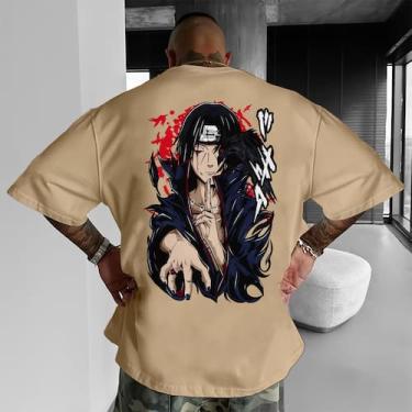 Imagem de Camiseta Oversized Algodão Anime Uchiha Itachi Clan Mangekyou Sharinga