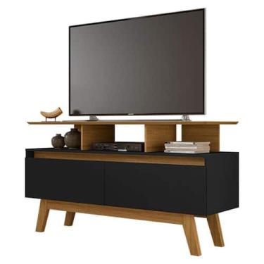 Imagem de Rack Sala Rubi 1.2 para TV até 50 2 Portas Pé Madeira Macica - Móveis 
