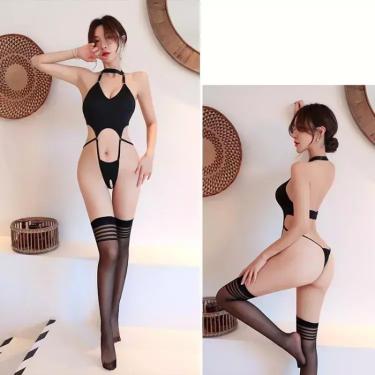 Imagem de Lingerie Crotchless Lingerie Bodysuit ElaShopp