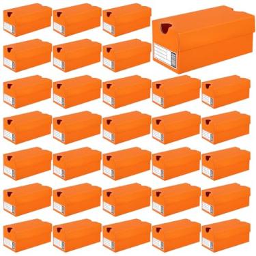 Imagem de Pacote com 36 mini caixas de tênis para lembrancinhas de festa, 12 x 6 x 5 cm, mini caixas de presente para doces, biscoitos, lanches, esportes, pequena caixa de presente com etiqueta para casamento