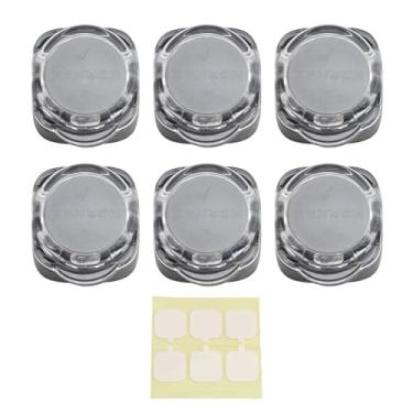 Imagem de Pilipane Organizador de cabos magnéticos, pacote com 6, clipe de suporte magnético forte com fita adesiva acrílica para mesa, carro, parede, celular, cabos USB HDMI, sistema de gerenciamento de cabos