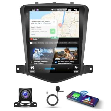 Imagem de Rádio estéreo 9.7 para Chev-rolet Cruze 2009 2010 2011 2012 2013 2014 2015 com tela sensível ao toque Double Din Receptor de rádio automotivo Android 11 WiFi integrado Navegação GPS