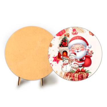 Imagem de Painel Com Elastico Redondo 50cm Natal + Suporte MDF (NAT170)