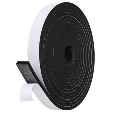 Imagem de Fita de espuma Weather Stripping Amzjjle 2,5 cm x 0,6 cm x 4,9 m preta