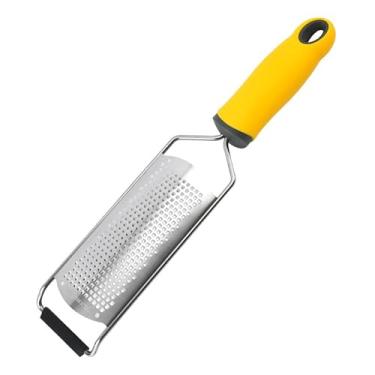 Imagem de Conjunto de ralador raspador de aço inoxidável amarelo de 30,5 x 6 cm, cabo antiderrapante, ferramenta de cozinha fácil de limpar para cozinha, casa