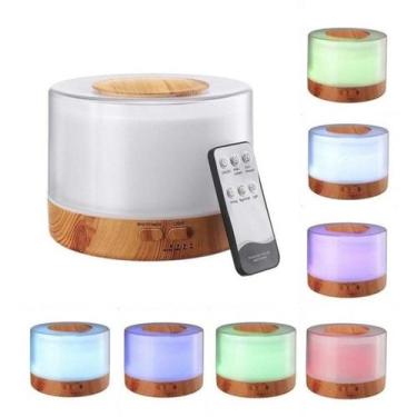 Imagem de Umidificador Aromatizador Luminária Abajur Rgb Com Controle - Luatek