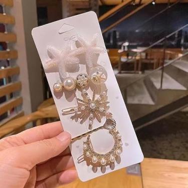 Imagem de Grampos de cabelo bonitos e elegantes com laço de pérola, grampo de cabelo bico de pato, acessórios de cabelo, acessórios de cabelo, acessórios de cabelo, ferramentas de estilo presentes para meninas