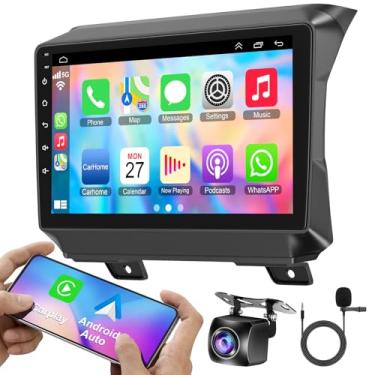 Imagem de Rádio de carro para Jeep Wrangler JL 2018-2021 e Gladiador JT 2020-2021, 4 + 64 GB Android 13 suporte estéreo para carro sem fio e câmera de backup Android Auto Bluetooth com controle de voz/DSP/EQ/FM