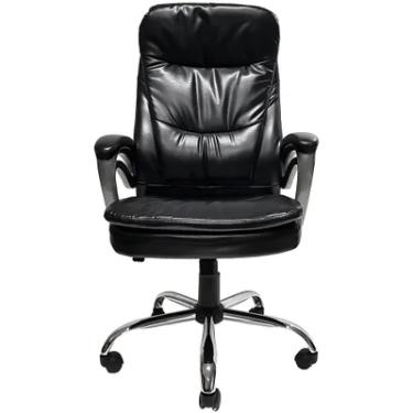 Imagem de Cadeira Office Mymax Presidente Deluxe, até 120kg, Giratória, Preto