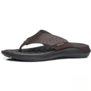 Imagem de Chinelo Masculino Pegada Tropical Marrom Escuro - 43