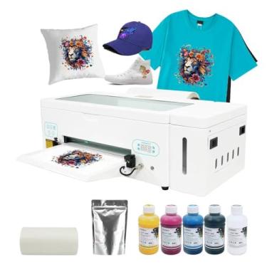 Imagem de Qilpho Kit de impressora A3 DTF L1800 com circulação de tinta branca direto para impressão de filme para impressão DIY (Impressora A3 DTF + software + tinta 5 x 250 ml + filme)