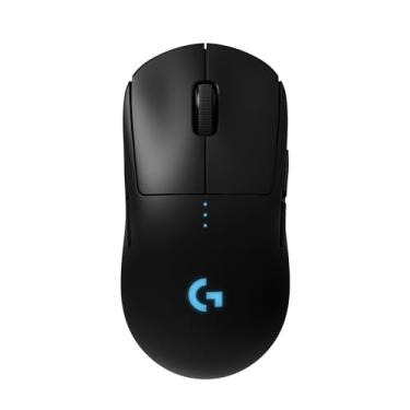 Imagem de Mouse Gamer Sem Fio Logitech G PRO Wireless com Tecnologia LIGHTSPEED, RGB LIGHTSYNC, Design Ambidestro, 8 Botões Programáveis, Sensor HERO 25K e Bateria Recarregável - Compatível com POWERPLAY