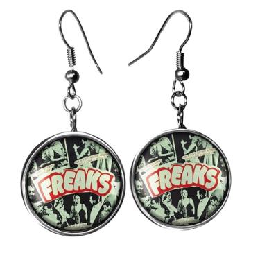 Imagem de Brincos Freaks - Side Show Oddity Brincos pendentes de prata - 167-SLRE, vidro, cabochão