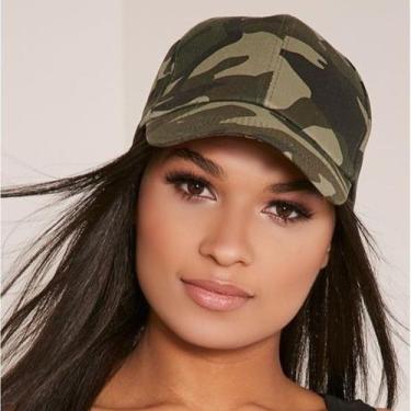 Imagem de Boné Trucker Camuflado Verde Militar Unissex com Regulagem de Tamanho 