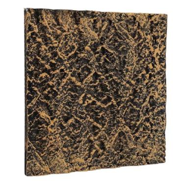 Imagem de aqxreight Rock Terrarium Background Stone Design PU Decoração de Répteis para Aprimoramento (27 * 26,8cm)