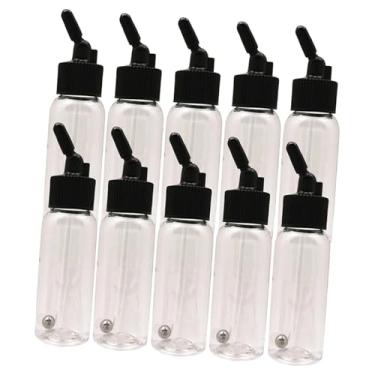 Imagem de oshhni Conjunto de 10 frascos de reposição para aerógrafo de dupla ação com esferas de mistura, acessório fácil de limpar, profissional para artistas, em, 30ml