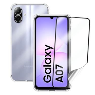 Imagem de Kit Capa Capinha Anti-Impacto Premium Transparente + Película de Cerâmica 9D ou Privacidade 9D para Samsung Galaxy A07 - (Capa + Película Cerâmica 9D)