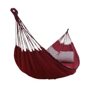 Imagem de Rede de Dormir Descanso Casal, Jeans Confortável E Resistente(Vermelha Mesclada)