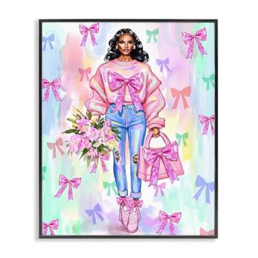 Imagem de Stupell Industries Fita moderna moderna arte giclée emoldurada branca, design por Jess Stempel, 20 x 16