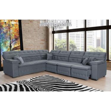 Imagem de Sofá de Canto Magno 2,57x3,32m Chumbo