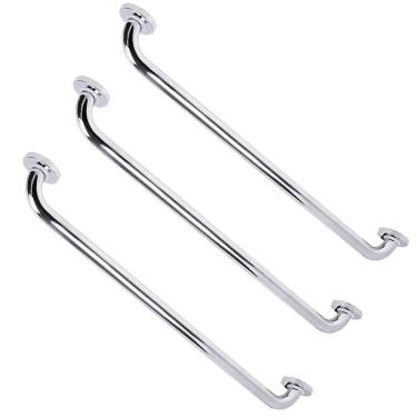 Imagem de Alça Apoio 70 Cm Barra Inox Kit 3 Uni Suporte Acessibilidade Gestante Idoso Criança Deficiente