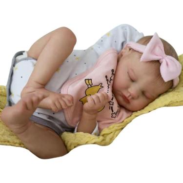Imagem de Bebê Reborn Menina Dormindo Artesanal Realista