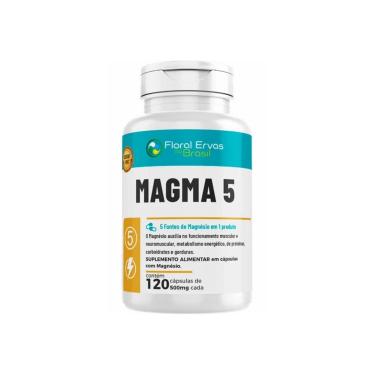 Imagem de Magma 5 500mg 5 fontes de Magnesio 120 cps Floral Ervas do Brasil-Unissex