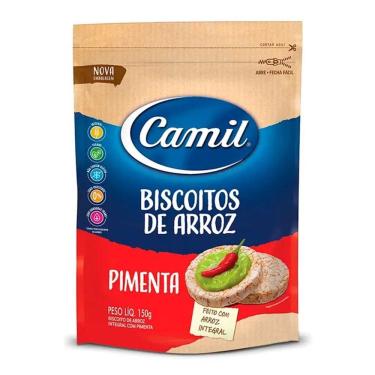 Imagem de Biscoito Arroz Integral Camil com Pimenta 150g