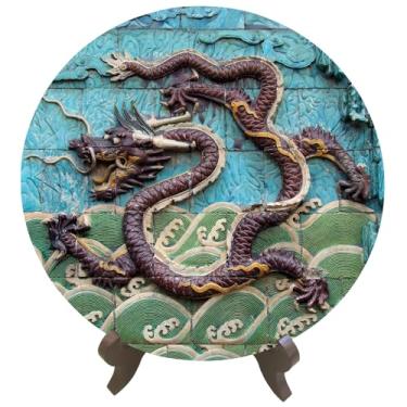 Imagem de EAPEY Loong chinês, decoração de mesa, cultura chinesa, arte de parede impressa, decoração de casa sala de estar
