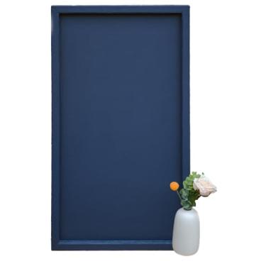 Imagem de Galopgen Bandeja retangular otomana de 76 x 40,6 cm | Couro PU texturizado, à prova d'água e resistente ao calor para mesas de café/jantar, sofá, cama, entretenimento e festa (azul marinho, 76 x 40 cm