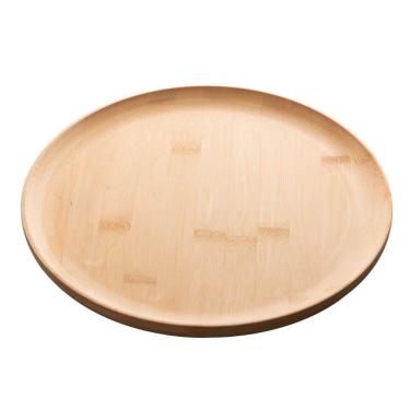 Imagem de Prato De Bambu Bandeja Petisqueira Tábua Redonda Lyor 18x18cm