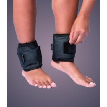 Imagem de Queiroz Utilidades Tornozeleira de Peso para Crossfit e Musculação, Preta, Par 1kg, Ajustável, Caneleira para Academia e Fitness