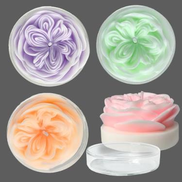 Imagem de Velas em forma de flor, presente para mulheres, 4 velas rosas em bandeja de vidro, tempo de queima de 8 horas, inclui rosa, roxo, laranja, verde rosa em uma única caixa de presente Kissingfish