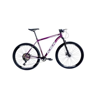 Imagem de Bicicleta Bike Aro 29 MTB Aluminio KSX SD7 12V Marchas Index Cabeamento Interno (VIOLETA (ADS BRANCO), 19)