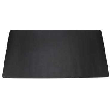 Imagem de KUIDAMOS Tapete de Maquiagem de Couro Dupla Face Grande para Penteadeira de Mesa, Tapete de Mesa Impermeável para Arte Em Unhas para Escritório Doméstico, Preto Vermelho 100x50cm