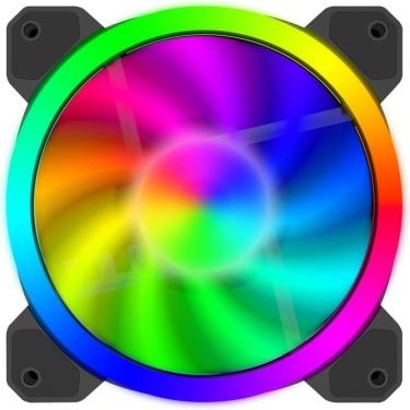 Imagem de Kit Fan para Gabinete 12cm Redragon T-TGF513, 3 FANS RGB