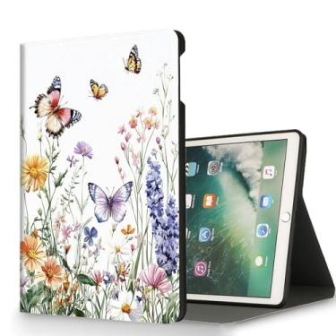 Imagem de RUUHLJLET Capa para iPad 10ª geração (2022) Capa para iPad de 10,9 polegadas, despertar/hibernar automaticamente, capa protetora com suporte ajustável para Apple iPad de 10,9 polegadas - ervas