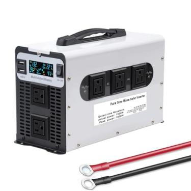Imagem de AISINILALAO Puro inversor de potência de onda sinusoidal, 3000W DC 12V 24V 48V 60V 72V para AC 220V conversor do adaptador do inversor de potência do carro para RV, acampamento,12v to 230v