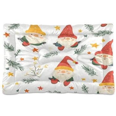 Imagem de SEHANY Cama de Natal para cães de Papai Noel, cama de gato com fundo antiderrapante, cama de canil, colchão macio para animais de estimação, lavável para cães pequenos, médios e grandes, gatos, 45,7 x