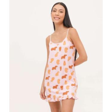 Imagem de Camisola Estampa Capivara Alças Finas Marisa-15941, Off white, G