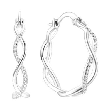 Imagem de Brinco de argola de prata 925 para mulheres pendientes lua sol brincos