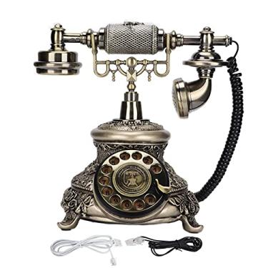 Imagem de Luocute Telefone Rotativo Vintage, Telefone Fixo Antigo à Moda Antiga, para Decoração de Hotel, café, Bar, Escritório Em Casa