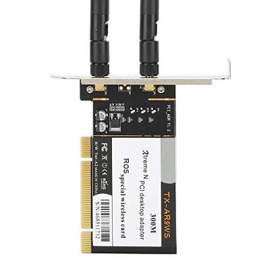 Imagem de SUNGOOYUE Placa de Rede PCI WiFi TX-AR9WS, Adaptador de Desktop Sem Fio de 300 Mbps Com Antena Dupla, 2,4 GHz, Compatível Com XP/7/8/10