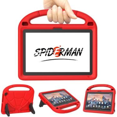 Imagem de DICEKOO Capa infantil para tablet novo iPad 20.3 cm 2024, suporte ajustável, capa leve à prova de choque para crianças - vermelha