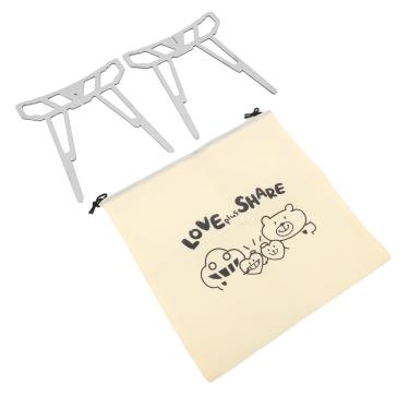 Imagem de GLOGLOW Suporte para Grelha de tripé de Acampamento Em Aço Inoxidável, Suporte Portátil para Fogueira de 17,5 X 19,7 Cm Com Bolsa de Armazenamento, Equipamento de Cozinha Dobrável para Churrasco